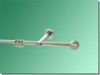 Gardinenstange Nickel geb�rstet 12mm Bologna 1 l�ufig geschl.