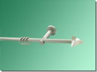 Gardinenstange Nickel geb�rstet 12mm Malta 1 l�ufig geschl.