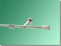 Gardinenstange Nickel geb�rstet 12mm Mallorca 1 l�ufig geschl.