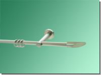 Gardinenstange Nickel geb�rstet 12mm Marbella 1 l�ufig geschl.