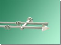 Gardinenstange Nickel geb 12mm Malta doppell.