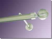 Gardinenstange Innenlauf Edelstahl 28 mm Rillenkugel