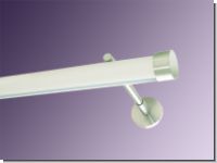 Gardinenstange Innenlauf wei� 28 mm Kappe