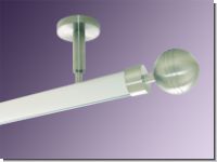 Gardinenstange Innenlauf wei� 28 mm Rillenkugel mit Deckentr�ger