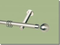 Gardinenstange Edelstahl 20 mm Rillenkugel