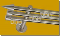 Gardinenstange Innenlaufsystem 3 l�ufig 16mm Modell Kegel