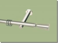 Gardinenstange Edelstahl 20 mm Trapez