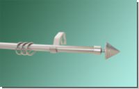 Gardinenstange silber matt 16mm Spitze