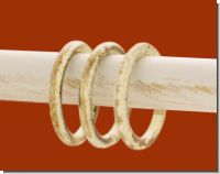 Ringe Metall weiss-gold f�r Gardinenstangen 16mm