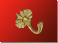 Raffhaken Messing glanz Blume