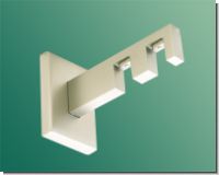 Tr�ger Tereza 2-lfg. Aluminium Edelstahldesign
