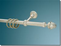 Gardinenstange Eisen weiss-gold 20 mm Pinie Modell Isabel