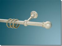 Gardinenstange Eisen weiss-gold 20 mm Kugel Modell Marta