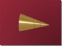 Endst�ck Rillenkegel Messing matt massiv 16mm
