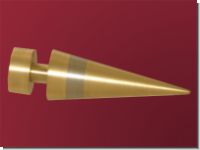 Endst�ck Kegel bicolor Messing matt massiv 16mm