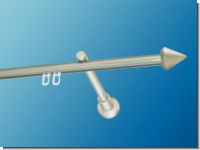 Gardinenstange Innenlauf 16mm Modell Julia 1-lfg Edelstahldesign