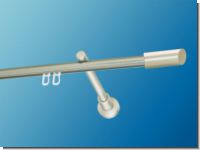 Gardinenstange Innenlauf 16mm Modell Laura 1-lfg Edelstahldesign