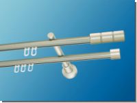 Gardinenstange Innenlauf 16mm Modell Lisa 2-lfg. Edelstahldesign