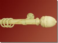 Gardinenstange Eisen weiss-gold 30mm Modell Felipe Konsole