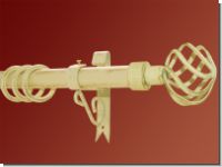 Gardinenstange Eisen weiss-gold 30mm Modell Gonzalo Konsole
