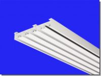 Aluminium Fl�chenvorhangschiene wei� / silber  5- l�ufig