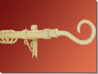 Gardinenstange Eisen weiss-gold 30mm Modell Hector Konsole