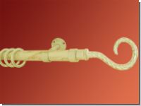 Gardinenstange Eisen weiss-gold 30mm Modell Hector Konsole