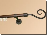 Gardinenstange Eisen Rost Innenlaufsystem 20mm Roma 1-lfg.