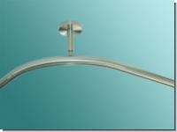Duschvorhangstange �ber Eck gebogen Edelstahl 20 mm kurz 7,5 cm