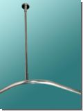 Duschvorhangstange Chrom glanz �ber Eck barrierefrei