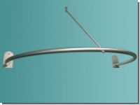 Gardinenstange gebogen f�r Windfang Vorh�nge 33 mm Edelstahl