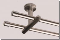 Gardinenstange Edelstahl 16mm doppell�ufig mit Deckentr�ger Mode