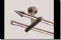 Gardinenstange Edelstahl 16mm doppell�ufig mit Deckentr�ger Mode
