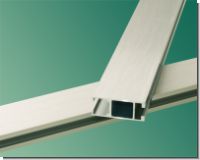 Innenlaufprofil eckig Aluminium Edelstahldesign 35mm