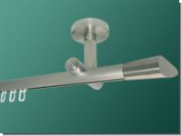 Gardinenstange Decke  Edelstahl Innenlauf 20mm Marbella