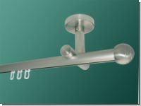 Gardinenstange Decke  Edelstahl Innenlauf 20mm Kleine Kugel