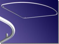 Duschvorhangstange viertelkreis gebogen 20 mm Innenlaufsystem
