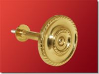 Raffhalter-Raffrosette Messing massiv-Modell Carlotta