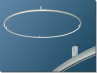 Duschvorhangstange Kreis 20mm barrierefrei Innenlauf Edelstahl