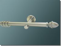 Gardinenstange Pinie Nickel matt 20 mm Messing massiv