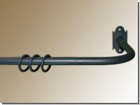 Gardinenstange Eisen mit Bogen 20mm  schwarz