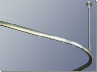 Duschvorhangstange barrierefrei 28mm Edelstahl /extra stabil