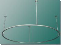 Duschvorhangstange Kreis 20mm barrierefrei Innenlauf Tr�ger lang