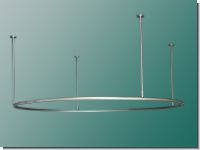 Duschvorhangstange Kreis 20mm barrierefrei Innenlauf Tr�ger lang