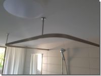 Duschvorhangstange barrierefrei U Form Innenlaufsystem eckig