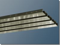Gardinenschiene Nickel glanz Wendeschiene 3-4  Lauf