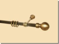 Gardinenstange Messing bronziert  - 30 mm Jaroslav glattes Rohr