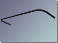 Gardinenstange schwarz mit 2 B�gen 25mm U Form