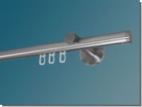 Gardinenstange modern Edelstahl Innenlauf 20mm Kappe B