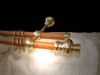 Gardinenstange Holz Messing-Kirschbaum 28 mm Modell-Franz.II.